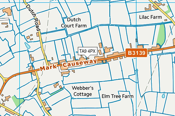 TA9 4PX map - OS VectorMap District (Ordnance Survey)