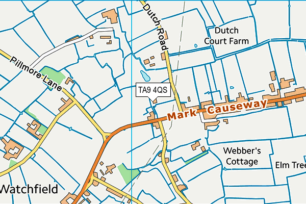 TA9 4QS map - OS VectorMap District (Ordnance Survey)