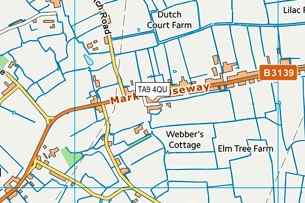 TA9 4QU map - OS VectorMap District (Ordnance Survey)