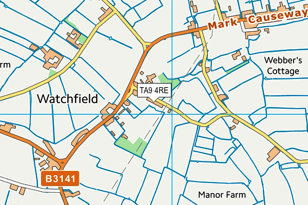 TA9 4RE map - OS VectorMap District (Ordnance Survey)