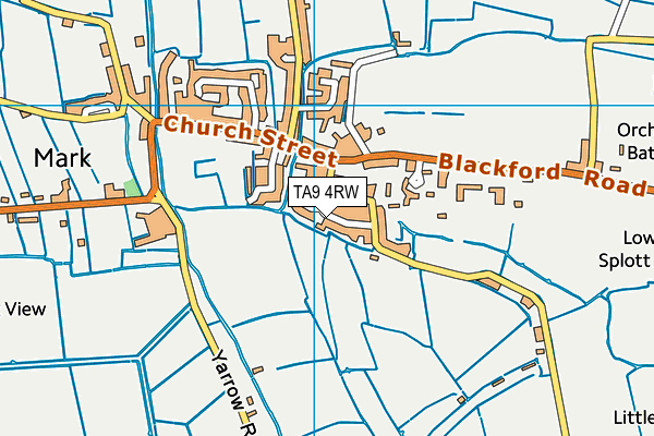 TA9 4RW map - OS VectorMap District (Ordnance Survey)