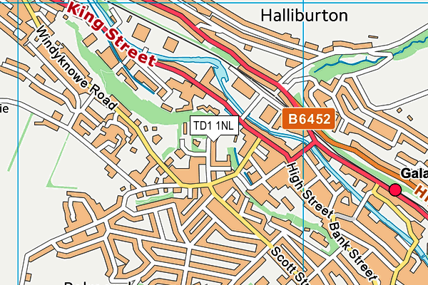 TD1 1NL map - OS VectorMap District (Ordnance Survey)