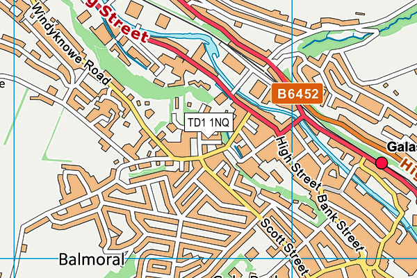TD1 1NQ map - OS VectorMap District (Ordnance Survey)
