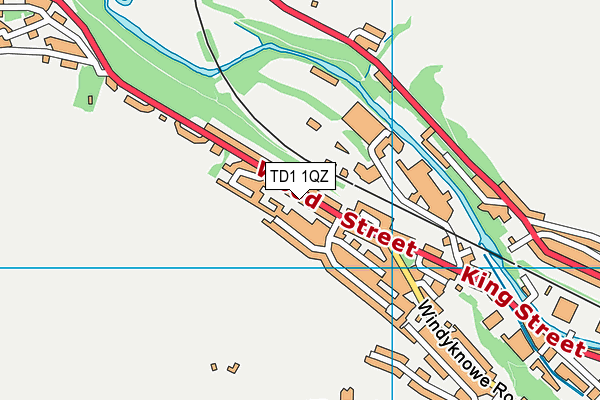 TD1 1QZ map - OS VectorMap District (Ordnance Survey)