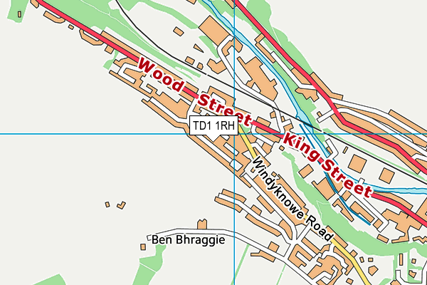 TD1 1RH map - OS VectorMap District (Ordnance Survey)