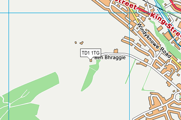 TD1 1TG map - OS VectorMap District (Ordnance Survey)