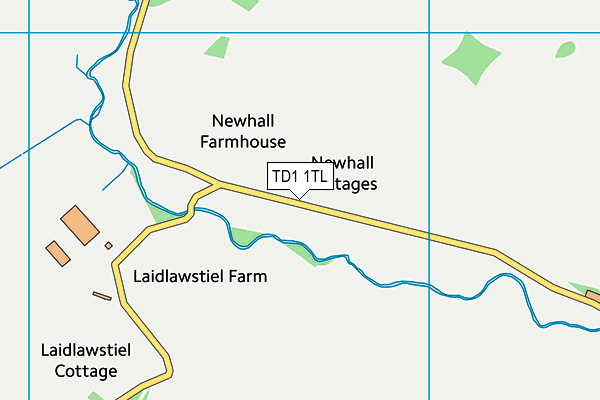 TD1 1TL map - OS VectorMap District (Ordnance Survey)