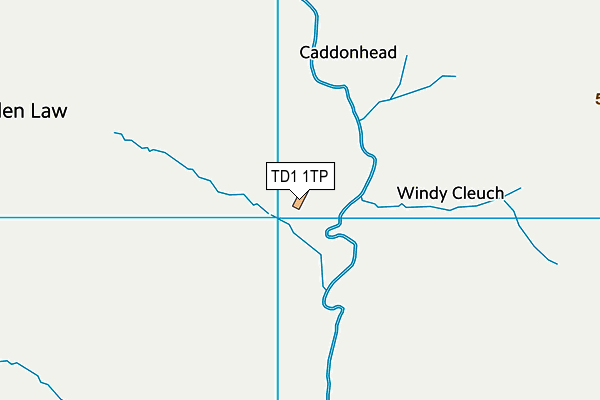 TD1 1TP map - OS VectorMap District (Ordnance Survey)