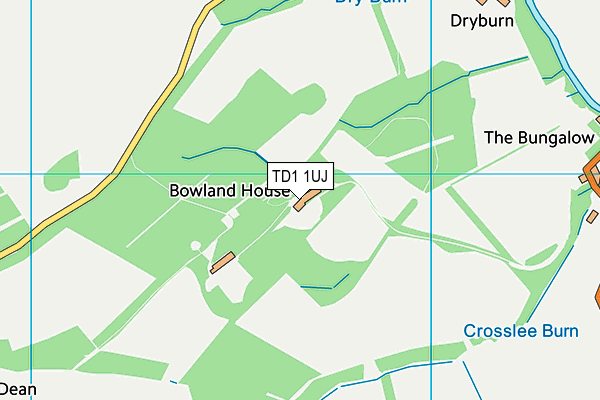 TD1 1UJ map - OS VectorMap District (Ordnance Survey)