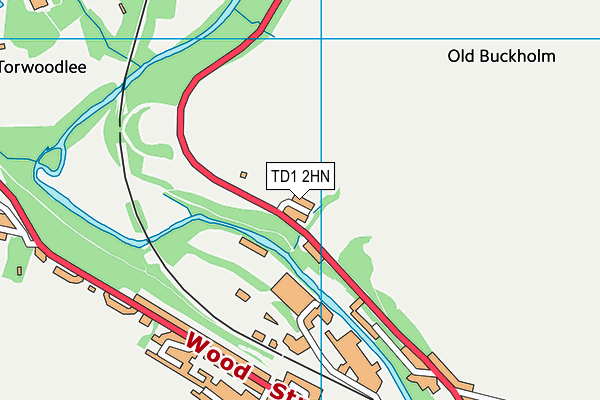 TD1 2HN map - OS VectorMap District (Ordnance Survey)