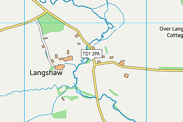 TD1 2PA map - OS VectorMap District (Ordnance Survey)