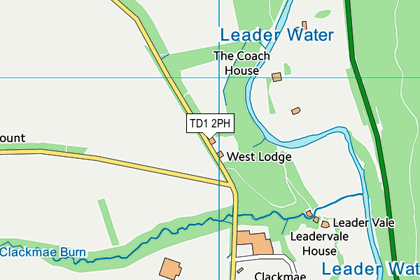TD1 2PH map - OS VectorMap District (Ordnance Survey)