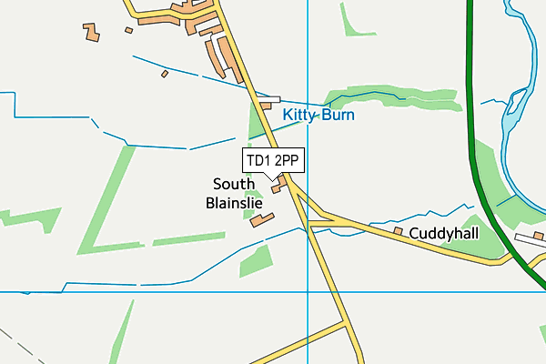 TD1 2PP map - OS VectorMap District (Ordnance Survey)