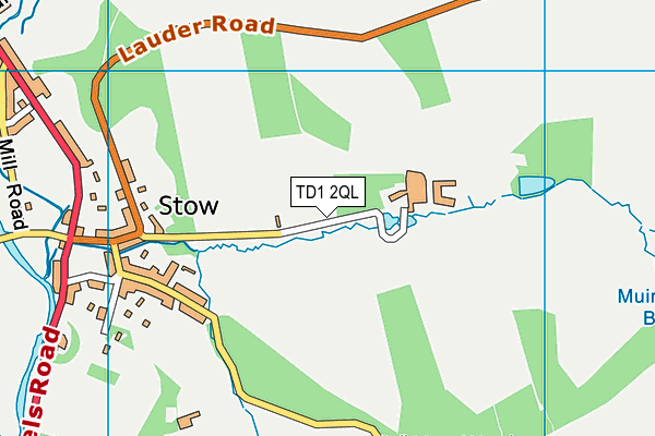 TD1 2QL map - OS VectorMap District (Ordnance Survey)