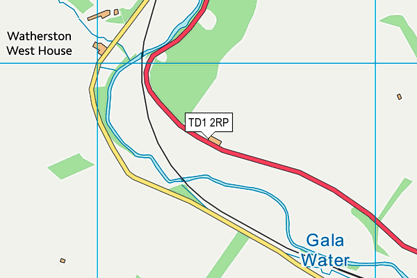 TD1 2RP map - OS VectorMap District (Ordnance Survey)