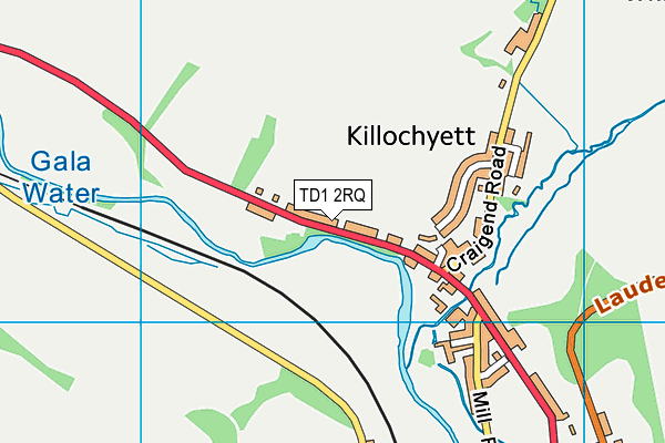 TD1 2RQ map - OS VectorMap District (Ordnance Survey)