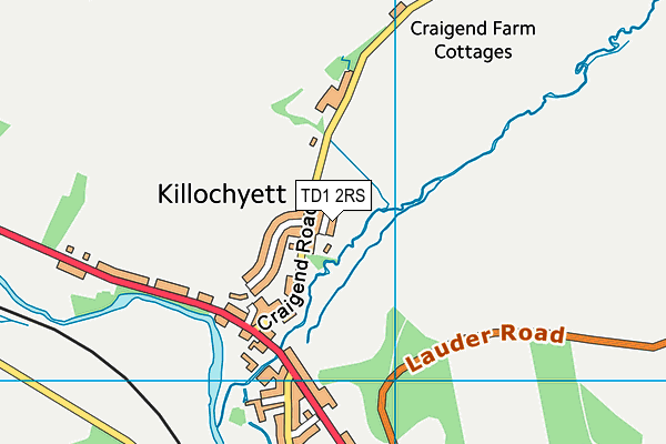 TD1 2RS map - OS VectorMap District (Ordnance Survey)