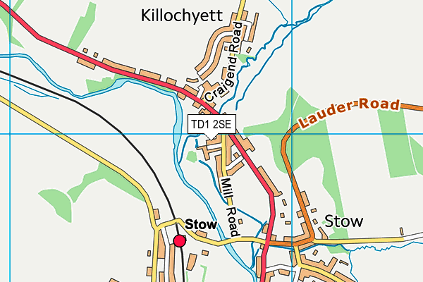 TD1 2SE map - OS VectorMap District (Ordnance Survey)