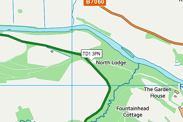 TD1 3PN map - OS VectorMap District (Ordnance Survey)