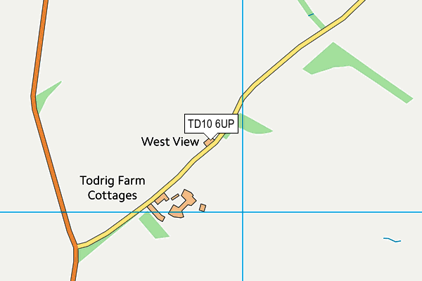 TD10 6UP map - OS VectorMap District (Ordnance Survey)
