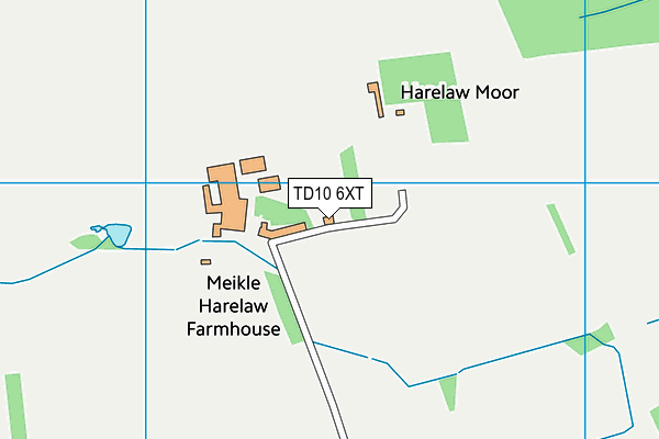 TD10 6XT map - OS VectorMap District (Ordnance Survey)