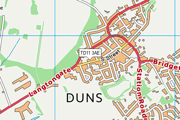 TD11 3AE map - OS VectorMap District (Ordnance Survey)