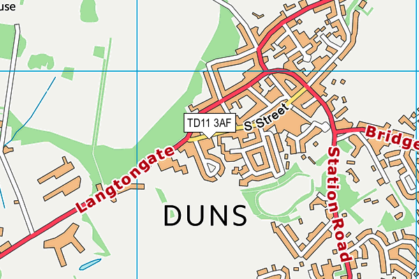 TD11 3AF map - OS VectorMap District (Ordnance Survey)