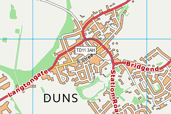 TD11 3AH map - OS VectorMap District (Ordnance Survey)