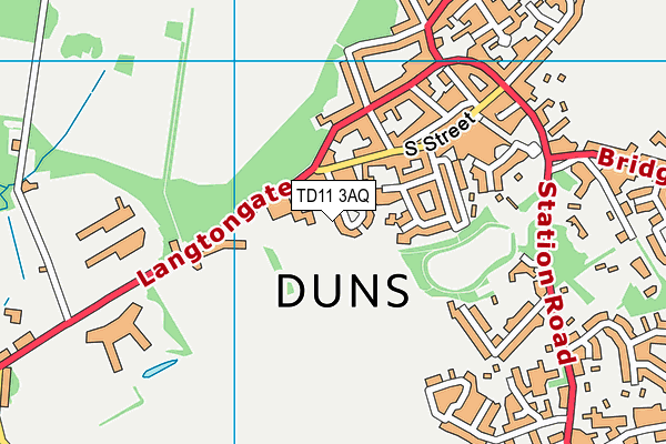 TD11 3AQ map - OS VectorMap District (Ordnance Survey)