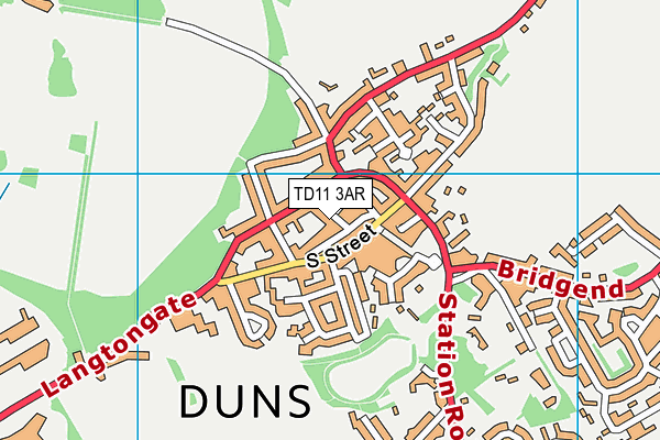 TD11 3AR map - OS VectorMap District (Ordnance Survey)