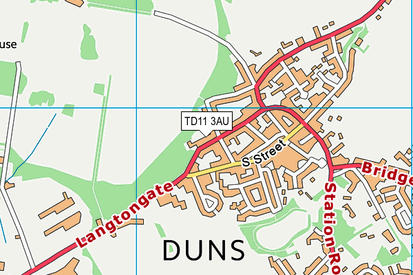 TD11 3AU map - OS VectorMap District (Ordnance Survey)