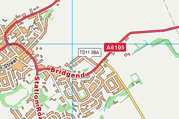 TD11 3BA map - OS VectorMap District (Ordnance Survey)