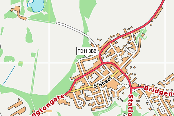 TD11 3BB map - OS VectorMap District (Ordnance Survey)