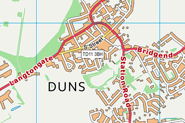 TD11 3BH map - OS VectorMap District (Ordnance Survey)