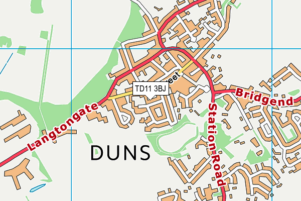 TD11 3BJ map - OS VectorMap District (Ordnance Survey)