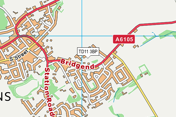 TD11 3BP map - OS VectorMap District (Ordnance Survey)