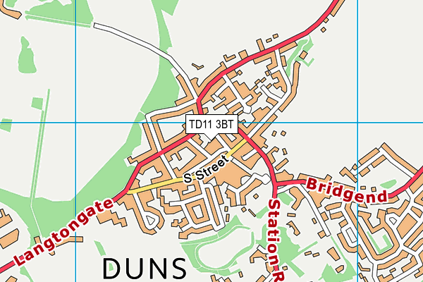 TD11 3BT map - OS VectorMap District (Ordnance Survey)