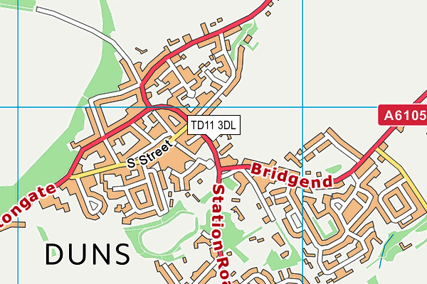 TD11 3DL map - OS VectorMap District (Ordnance Survey)