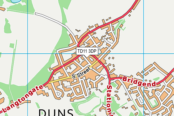 TD11 3DP map - OS VectorMap District (Ordnance Survey)