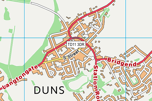 TD11 3DR map - OS VectorMap District (Ordnance Survey)