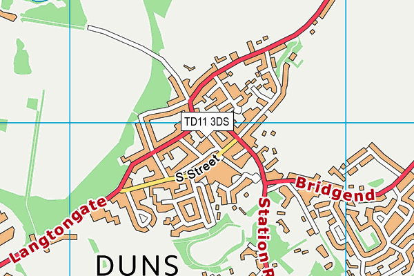 TD11 3DS map - OS VectorMap District (Ordnance Survey)