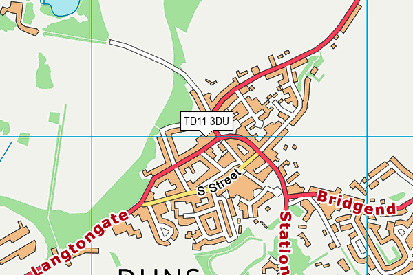TD11 3DU map - OS VectorMap District (Ordnance Survey)