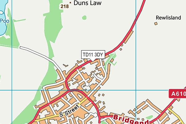 TD11 3DY map - OS VectorMap District (Ordnance Survey)