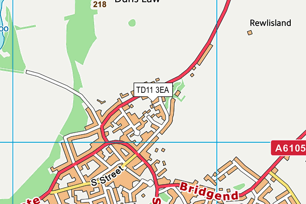 TD11 3EA map - OS VectorMap District (Ordnance Survey)