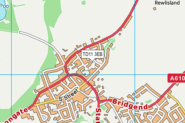 TD11 3EB map - OS VectorMap District (Ordnance Survey)