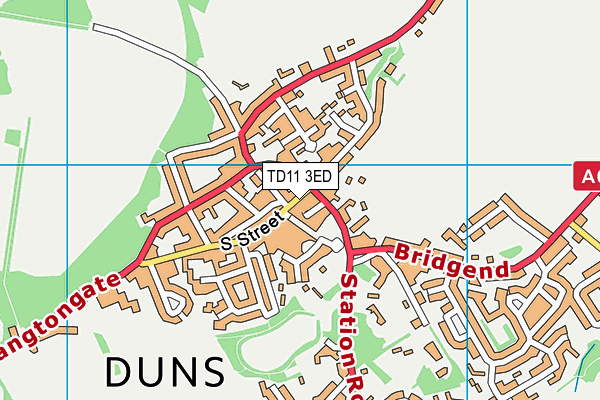 TD11 3ED map - OS VectorMap District (Ordnance Survey)