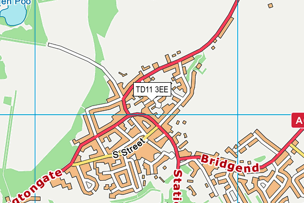 TD11 3EE map - OS VectorMap District (Ordnance Survey)