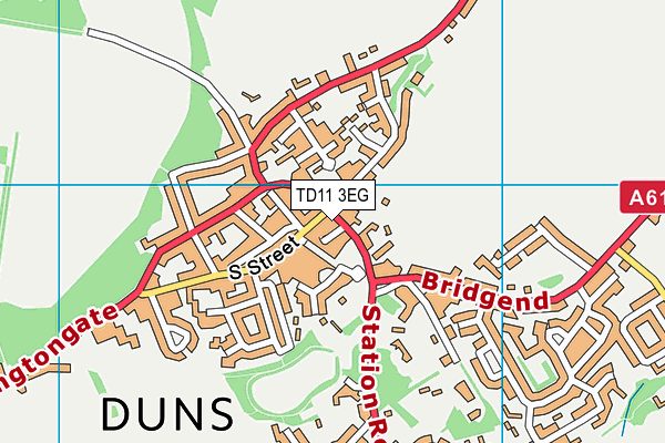 TD11 3EG map - OS VectorMap District (Ordnance Survey)