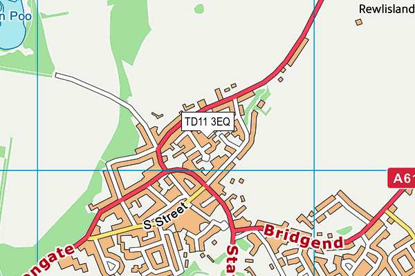 TD11 3EQ map - OS VectorMap District (Ordnance Survey)