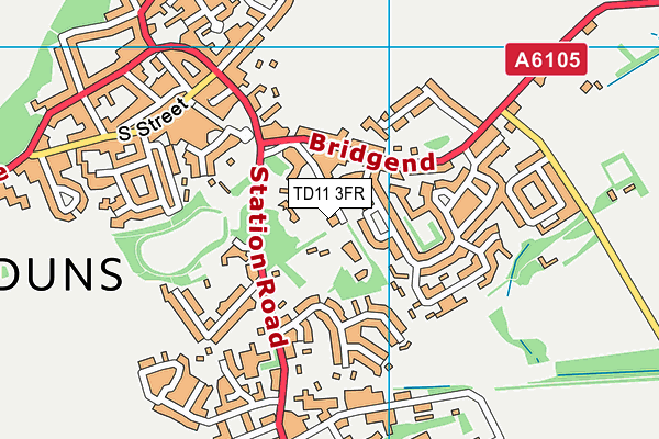 TD11 3FR map - OS VectorMap District (Ordnance Survey)